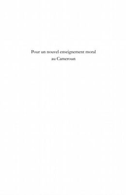 E-Book (pdf) Pour un nouvel enseignement moral au Cameroun von Alain Desire Taino Kari