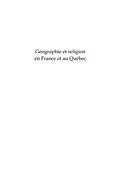 E-Book (pdf) Geographie et religion en France et au Quebec von Fabien Venon
