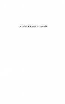E-Book (pdf) La democratie humiliee - le referendum d von Jean Laoukole