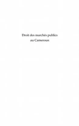 E-Book (pdf) Droit des marches publics au cameroun - von Jacques Biakan