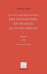 eBook (pdf) Dictionnaire biographique des financiers en France au XVIIIe siècle de Claeys