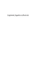 E-Book (pdf) Legitimite, legalite et effectivite (to von Bin Li