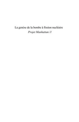 E-Book (pdf) La genEse de la bombe A fission nucleaire - le projet manhat von Julien Pinol