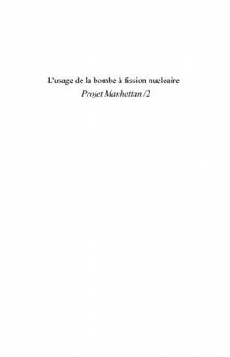 E-Book (pdf) L'usage de la bombe A fission nucleaire - le projet manhatta von Julien Pinol