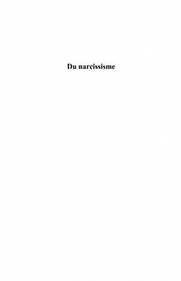 E-Book (pdf) Du narcissisme von Jean-Christophe Torres
