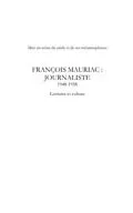 E-Book (pdf) Francois mauriac : journaliste- 1948 - von Andre Le Gall