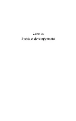 E-Book (pdf) Oremus - poesie et developpement von M Dassi