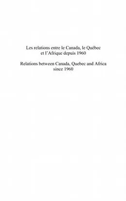 E-Book (pdf) Les relations entre le canada, le quebec et l'afrique depuis von J. -Bruno Mukanya Kaninda-Muana