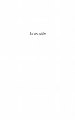E-Book (pdf) Le coupable - piece de theatreen cinq a von Andre Marie Awoumou Manga