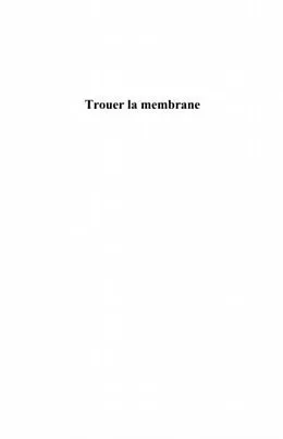 PDF Trouer la membrane von Philippe Roy