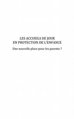 E-Book (pdf) Les accueils de jour en protectiontion de l'enfance von Helene Join-Lambert