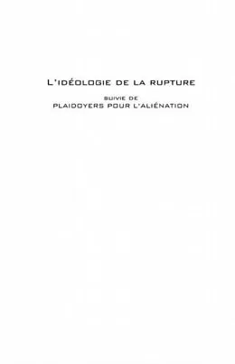 E-Book (pdf) L'ideologie de la rupture von Jacques D'Hondt