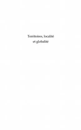 E-Book (pdf) Territoires, localite et globalite 2 von Sous la direction de Rahma Bou