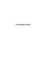 E-Book (epub) La musique techno - une approche sociogeographique von Macioti Immacolata