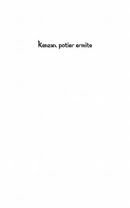 E-Book (epub) Kenzan, potier ermite - regards sur un artiste japonais de j von Yasuko Ono-Descombes