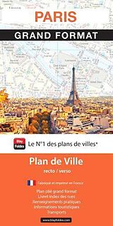 Broché Paris : plan de ville recto/verso de 