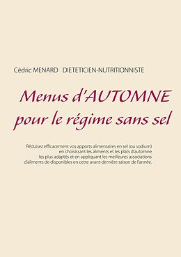 E-Book (epub) Menus d'automne pour le régime sans sel von Cedric Menard