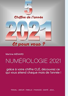 eBook (epub) NUMÉROLOGIE 2021 de Martine Ménard