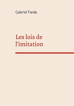 eBook (epub) Les lois de l'imitation de Gabriel Tarde