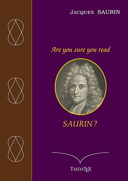 eBook (epub) Are you sure you read Saurin ? de Jacques Saurin