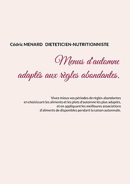 eBook (epub) Menus d'automne adaptés aux règles abondantes. de Cédric Menard