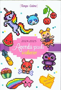 Livre Relié Agenda pixels à colorier : 2024-2025 de Eugénie Varone