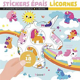 Article non livre Stickers épais : licornes de Vanessa Vautier