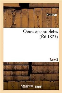 Couverture cartonnée Oeuvres completes. tome 2 de Horace