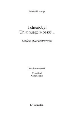 E-Book (epub) Tchernobyl, un &quote;nuage&quote; passe... - les faits et les controver von Bernard Lerouge