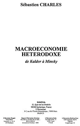 E-Book (epub) Macroeconomie heterodoxe de kaldor a min von Charles Sebastien