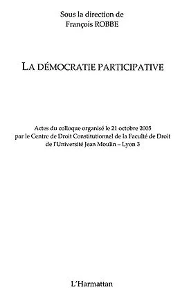 E-Book (epub) Democratie participative von Robbe Francois