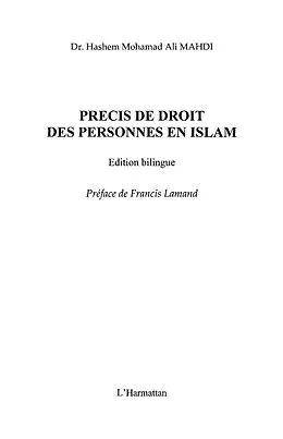 E-Book (epub) Precis de droit des personnesen Islam von Hashem M. A. Mahdi