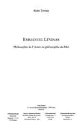 E-Book (epub) Emmanuel levinas von Tornay Alain