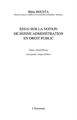E-Book (epub) Essai sur la notion de bonne administration en droit public von Vincent Trovato