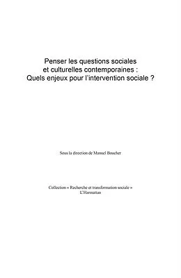 E-Book (epub) Penser les questions sociales et culturelles contemporaines von Manuel Boucher