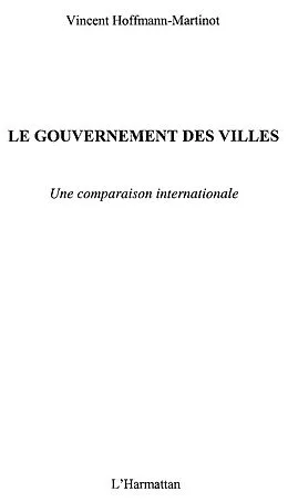 ePUB Gouvernement des villes le von Hoffmann-Martinot Vincent