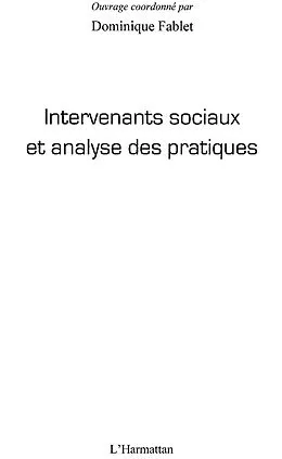 E-Book (epub) Intervenants sociaux et analyse des prat von Jean Chami Laurent Barbe