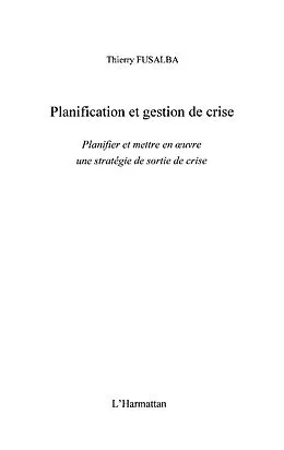 E-Book (epub) Planification et gestion de crise von Evelyne Lima Saint-Martin