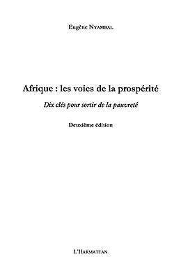 E-Book (epub) Afrique:les voies de la prosperite von Eugene Nyambal