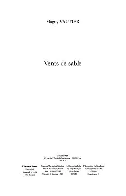 E-Book (epub) Vents de sable von Vautier Maguy