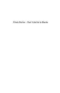 E-Book (epub) Elisee reclus - paul vidal de la blache - le geographe, la c von Maria Koleva
