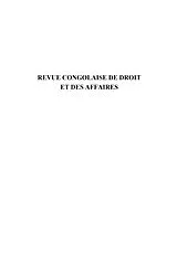 E-Book (epub) Revue congolaise de droit et des affaires N(deg) 4 von Collectif