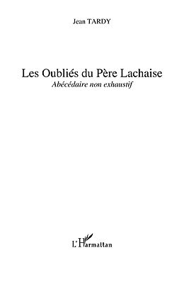 eBook (epub) Les oublies du pEre-lachaise - abecedaire non exhaustif de Thierry Feral
