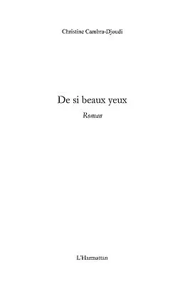 E-Book (epub) De si beaux yeux von Christine Cambra