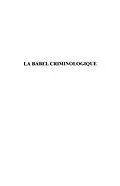E-Book (epub) La babel criminologique - formation et recherche sur le phen von Pierre V. Tournier