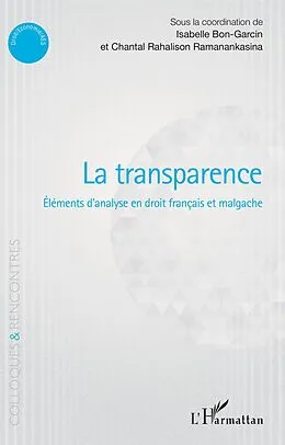 E-Book (epub) La transparence von Bon-Garcin Isabelle Bon-Garcin