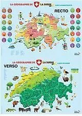 Broschiert La géographie de la Suisse : carte recto/verso von May Olivier;Gemelli Julie