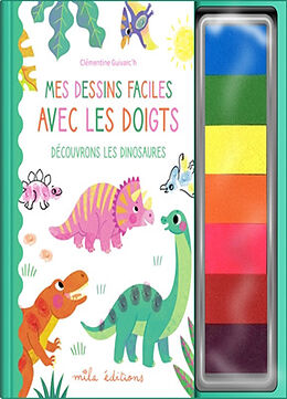 Broché Mes dessins faciles avec les doigts : découvrons les dinosaures de Clémentine Guivarc'h