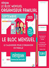 Broché Le bloc mensuel organiseur familial 2025 : 16 mois, de septembre 2024 à décembre 2025 de 