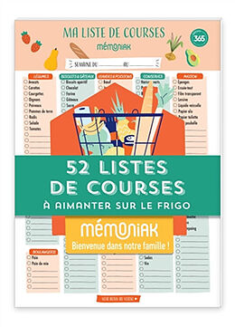 Broché 52 listes de courses à aimanter sur le frigo de 